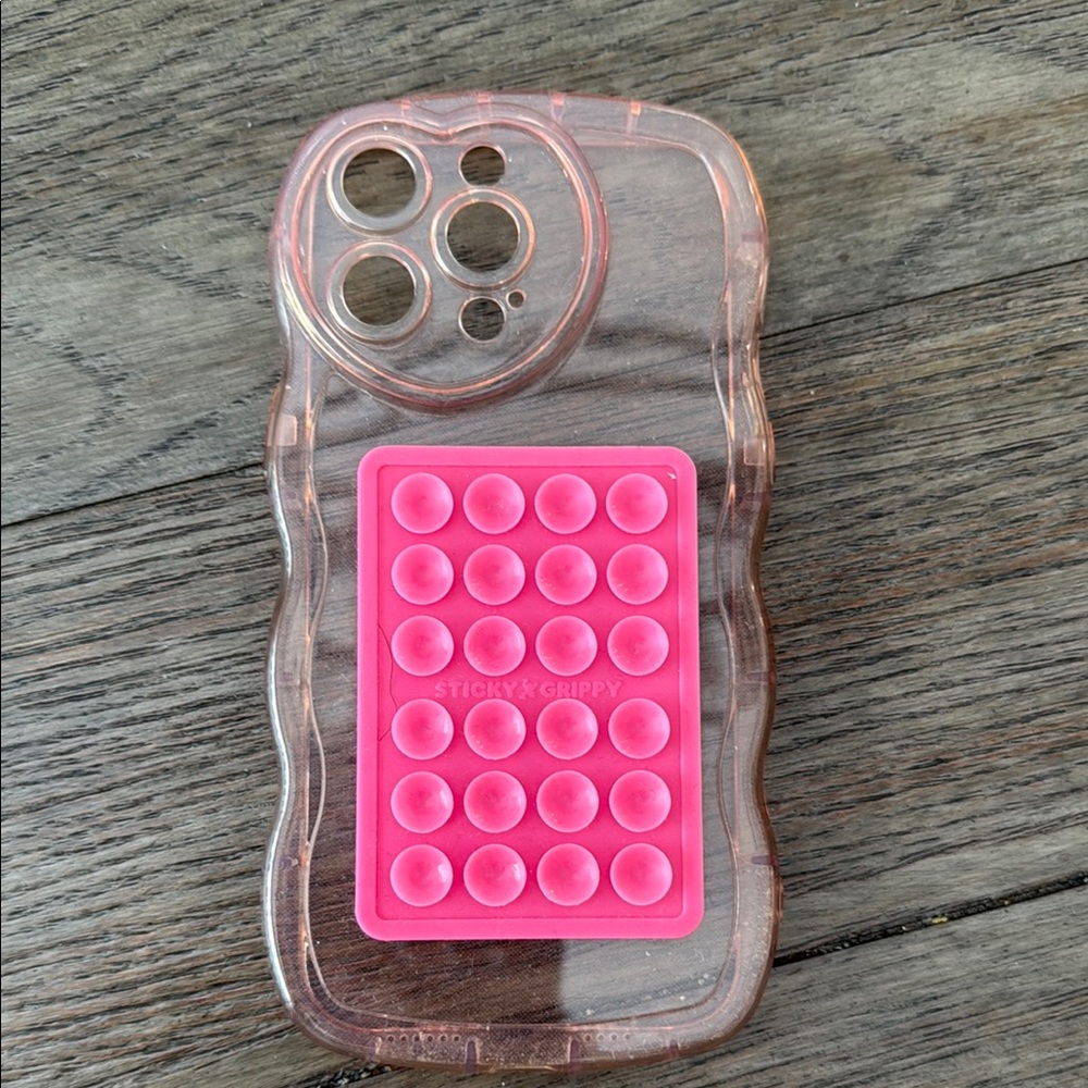 Amazon Pink and Gray Pop-It iPhone Case